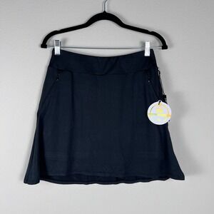 Tail White Label Womens Black Pull On Skort Zip Pockets Stretch Size XS Golf NWT